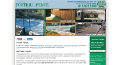 Desktop Screenshot of foothillfence.com